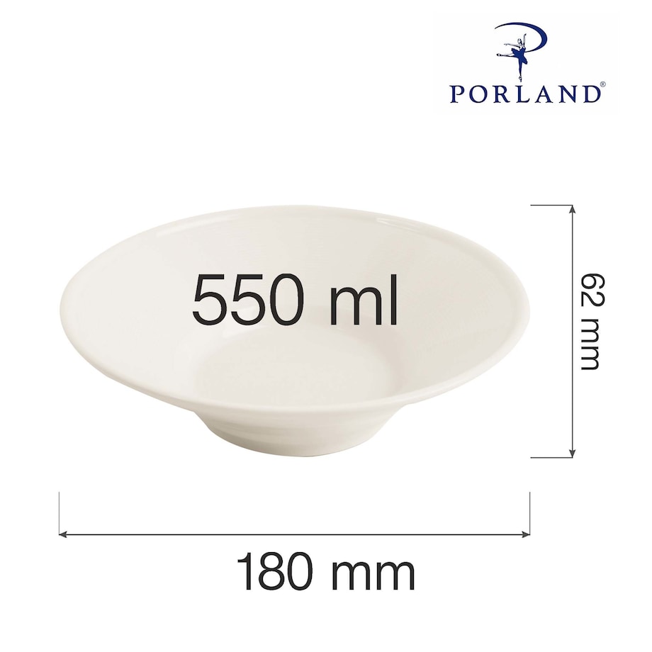 Miska porcelanowa Porland Line 550 ml kremowa