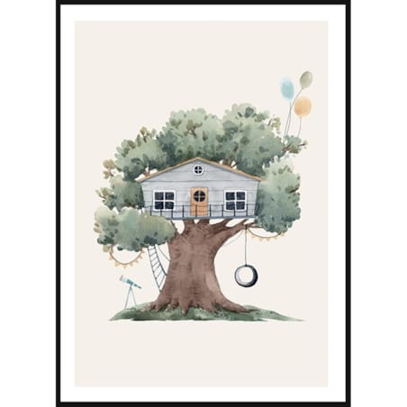 Poster Story, Plakat, Obraz - Domek na Drzewie No2, wymiary 30 x 42 cm