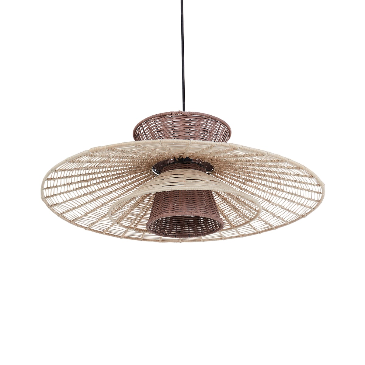 Lampa wisząca brązowo-beżowa KABOMPO