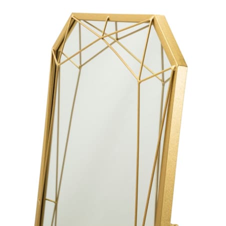 Lustro podłogowe, kolor złoty, żelazo i płyta MDF, 46 x 2 x 153 cm, styl glamour, do sypialni i garderoby, Mauro Ferretti