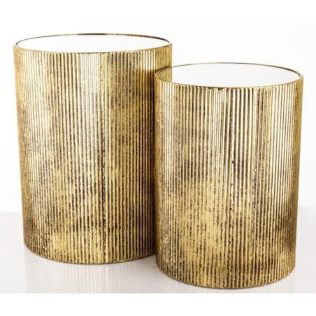 Stolik kawowy 2 szt. okrągły 50,5x38x38 i 45,5x33x33 cm TOLKA