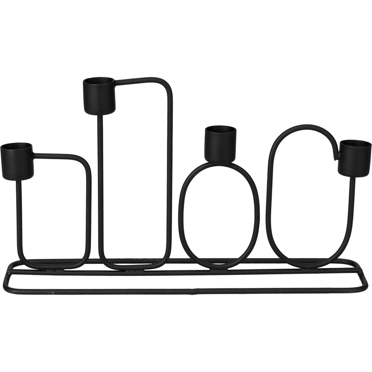 Świecznik w geometryczne wzory, 27 x 16 cm