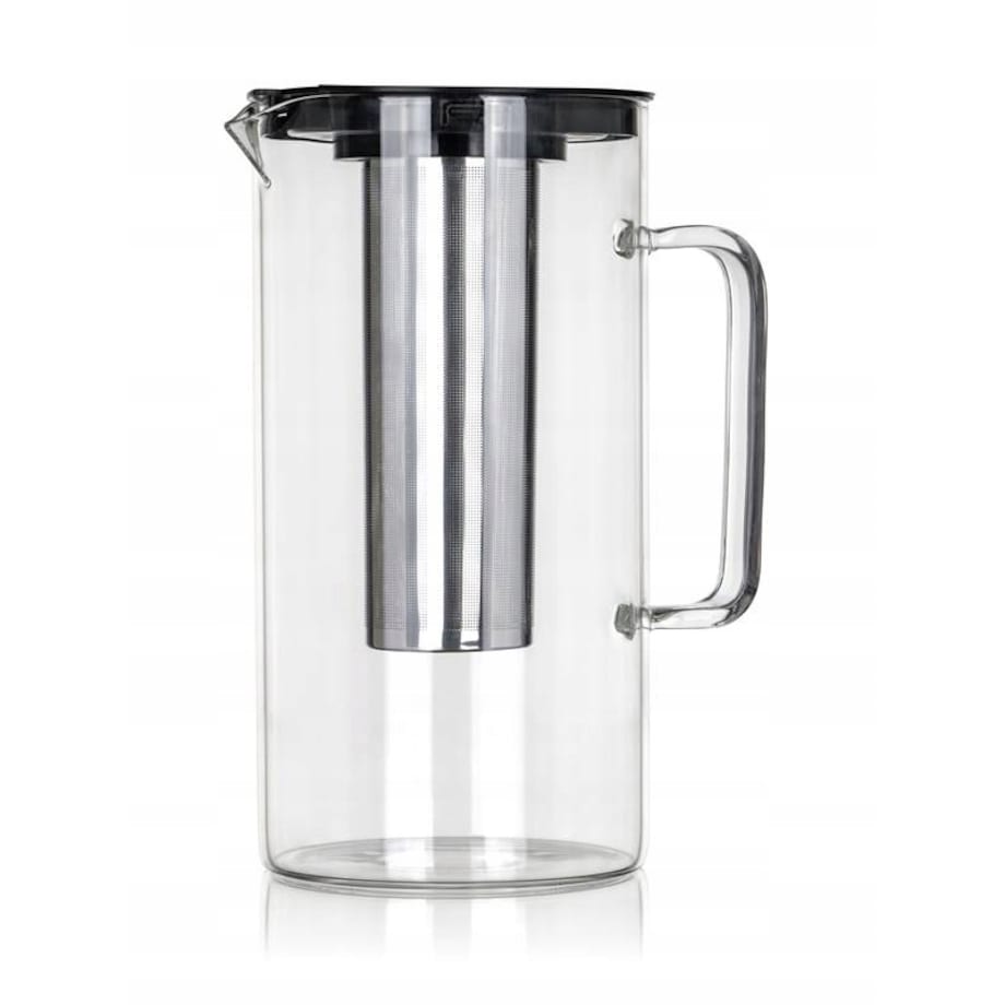 DZBANEK SZKLANY Z ZAPARZACZEM 2,5 L banquet sitko na herbatę zioła napoje