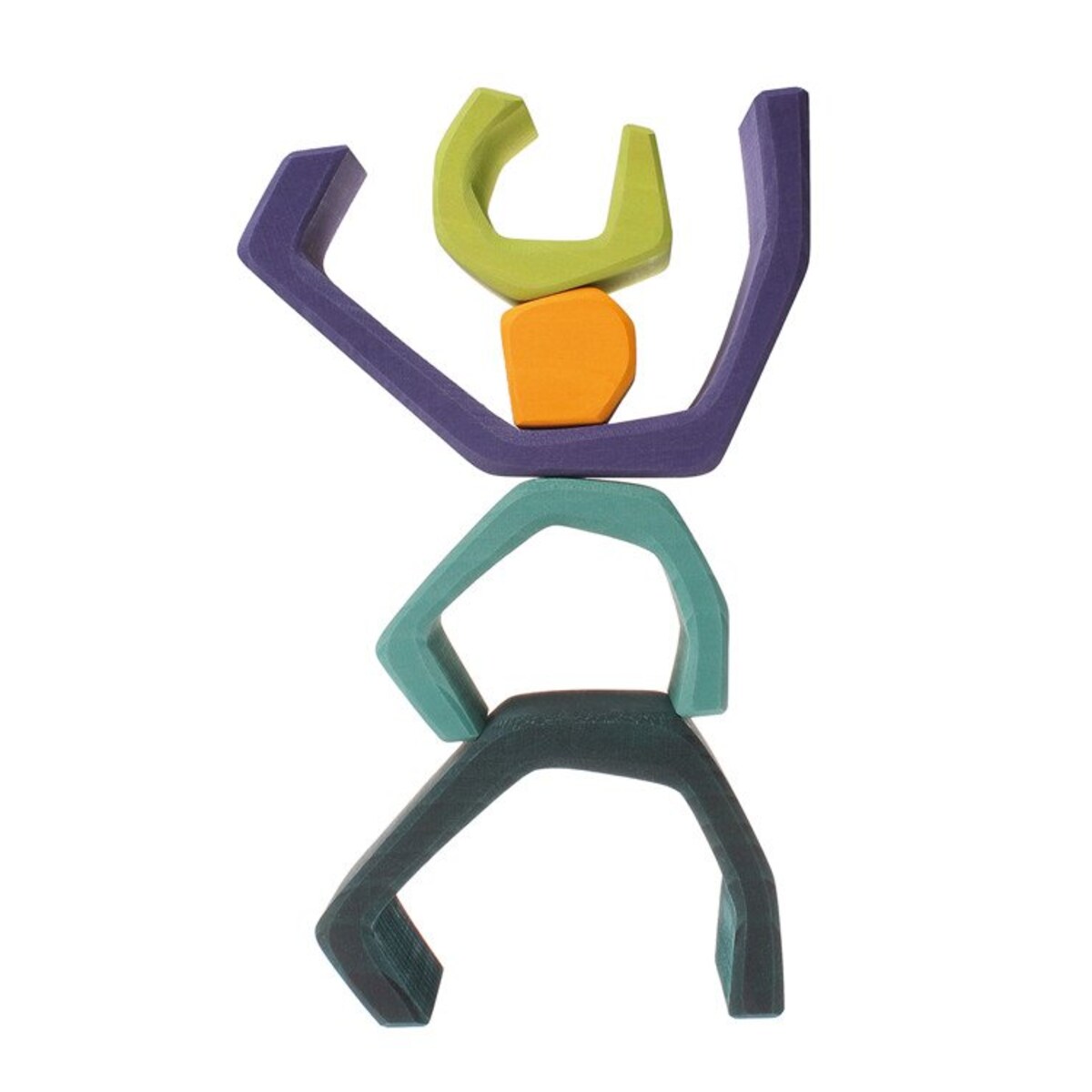 Kształt Ziemia - drewniane klocki Grimm's kolorowe 1+