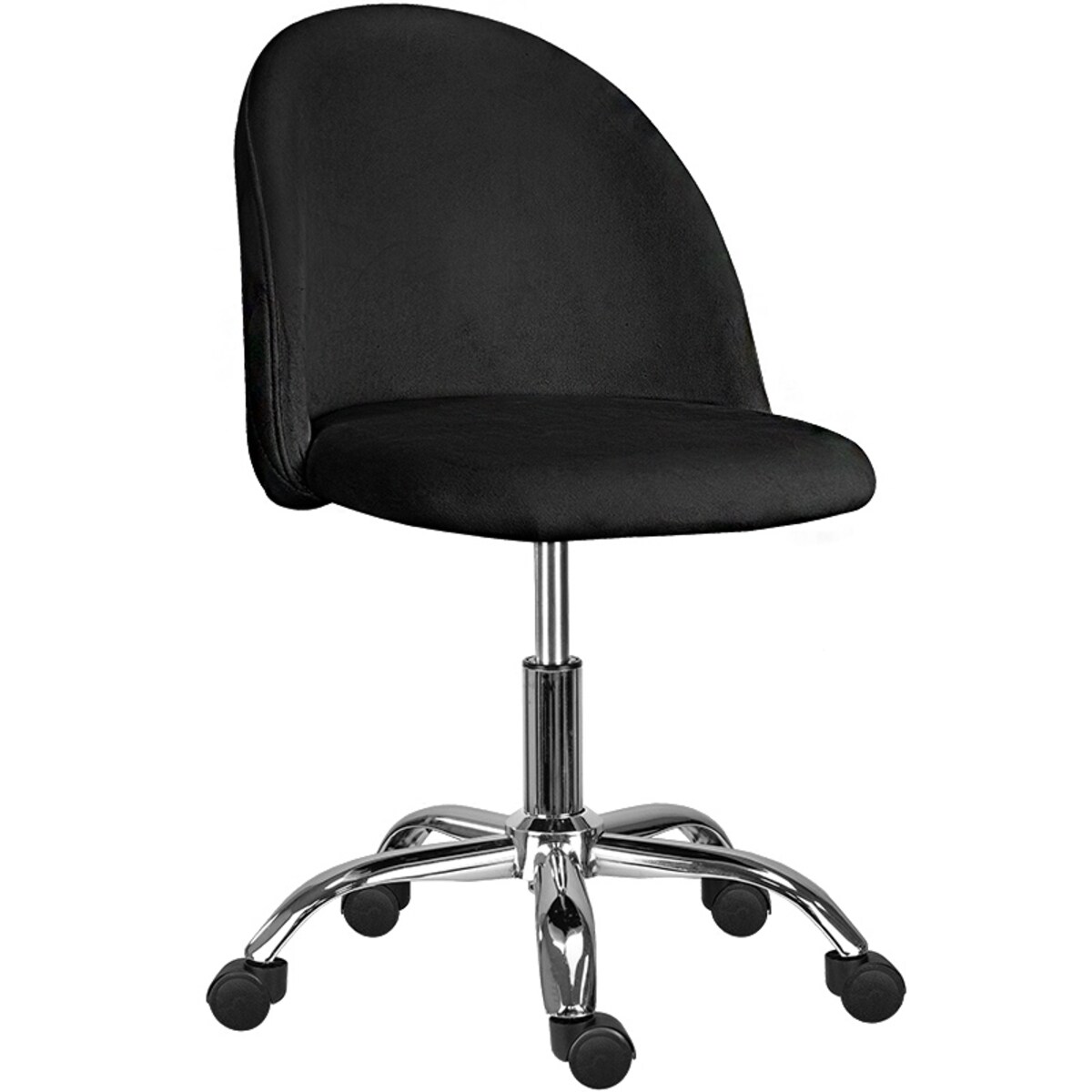 Fotel biurowy obrotowy welurowy nowoczesny czarny