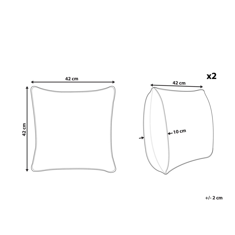 2 poduszki dekoracyjne włochacze 42 x 42 cm różowe LUBHA
