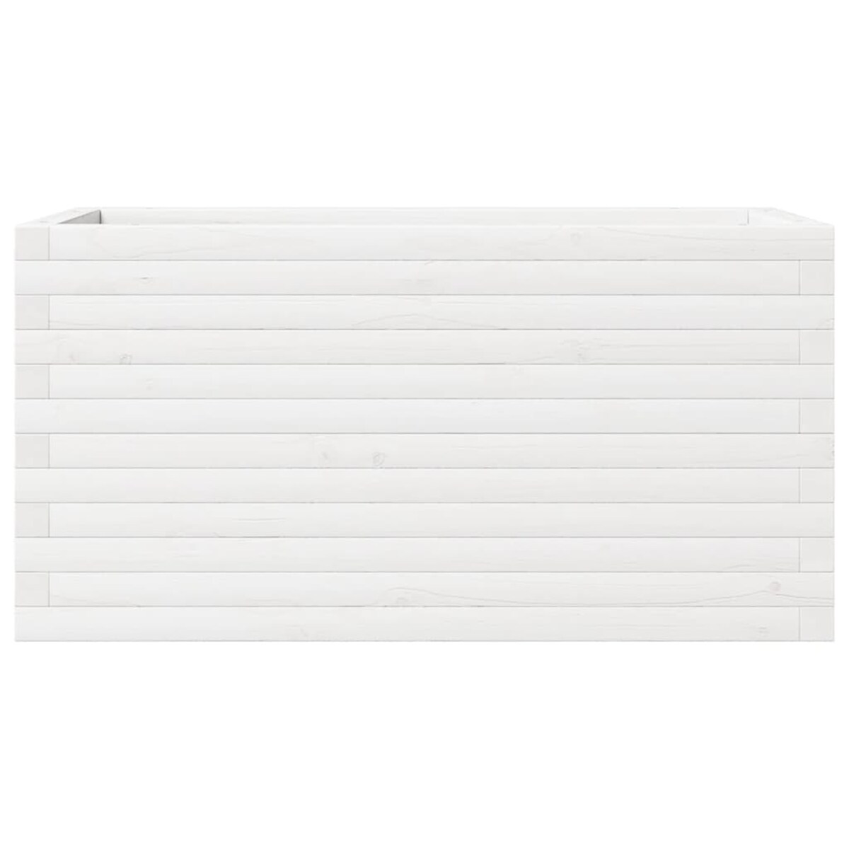 vidaXL Donica ogrodowa, biała, 90x40x46 cm, lite drewno sosnowe