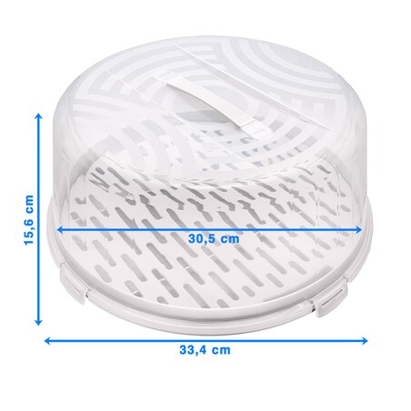 Pojemnik Na Tort Chłodzący Na Ciasto 15,6 Cm Okrągły Tortownica Z Pokrywą