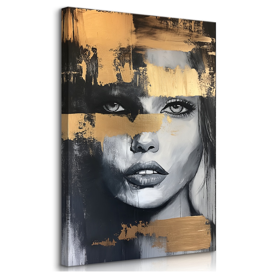 DUŻY OBRAZ NA PŁÓTNIE DO SALONU KOBIECY PORTRET GLAMOUR ABSTRAKCJA 50x70cm