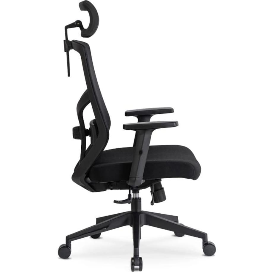 Krzesło biurowe obrotowe ergonomiczne czarne BENTO