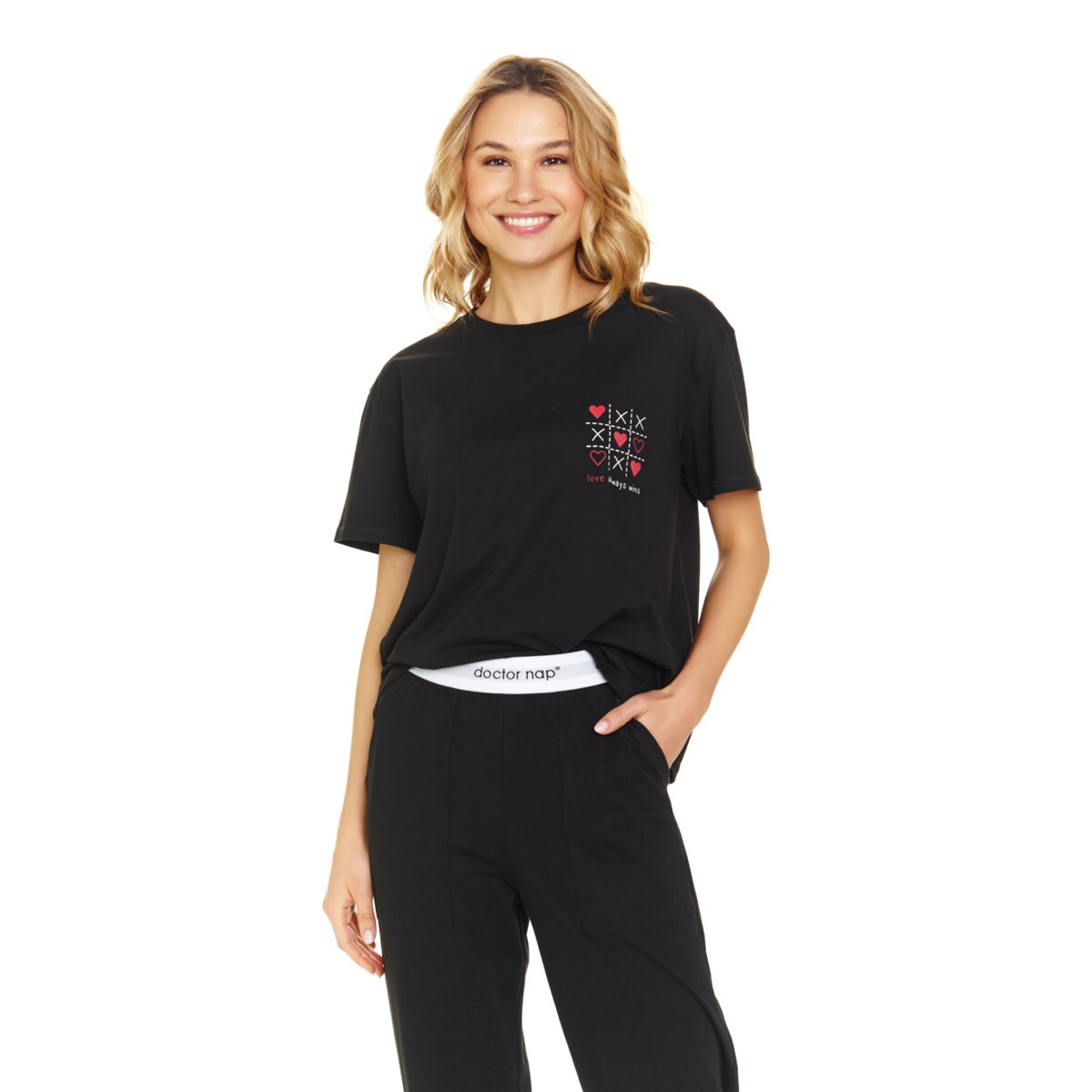 Piżama kolor czarny PM.7133.BLACK - S