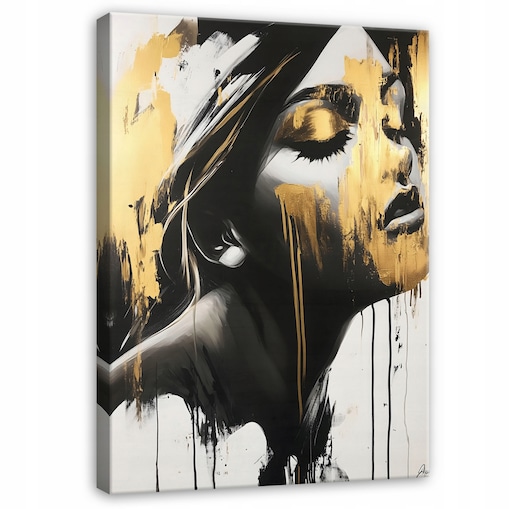 OBRAZ KOBIETA TWARZ NOWOCZESNY NA PŁÓTNIE ŚCIANĘ DO SYPIALNI SALONU 100x70