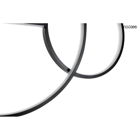 Wisząca lampa Rage MSE010100274 pierścienie LED 28W czarne