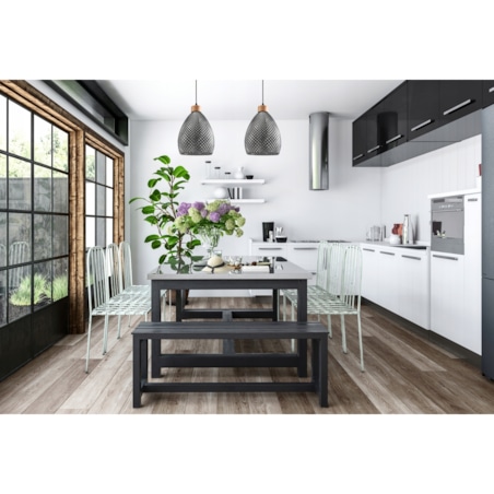 Lampa Wisząca Vintage Retro Black Szkło Drewno E27