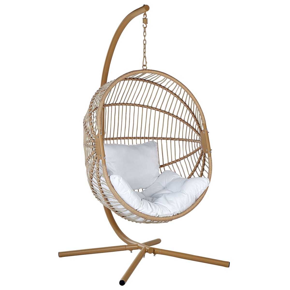 Fotel wiszący ze stojakiem ACRI Technorattan Beżowy