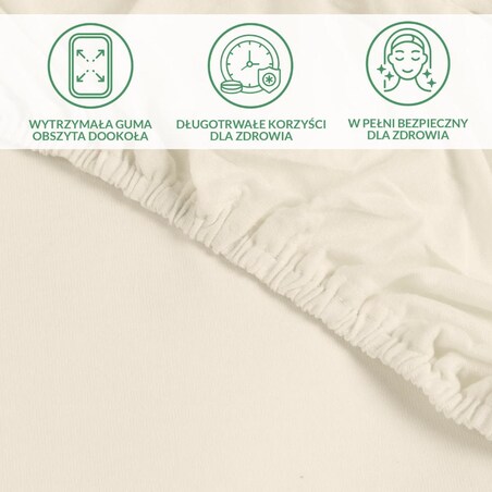 Prześcieradło ochronne wodoodporne z gumką 2w1, rozmiar 70x140 SMARTCEL kolor krem