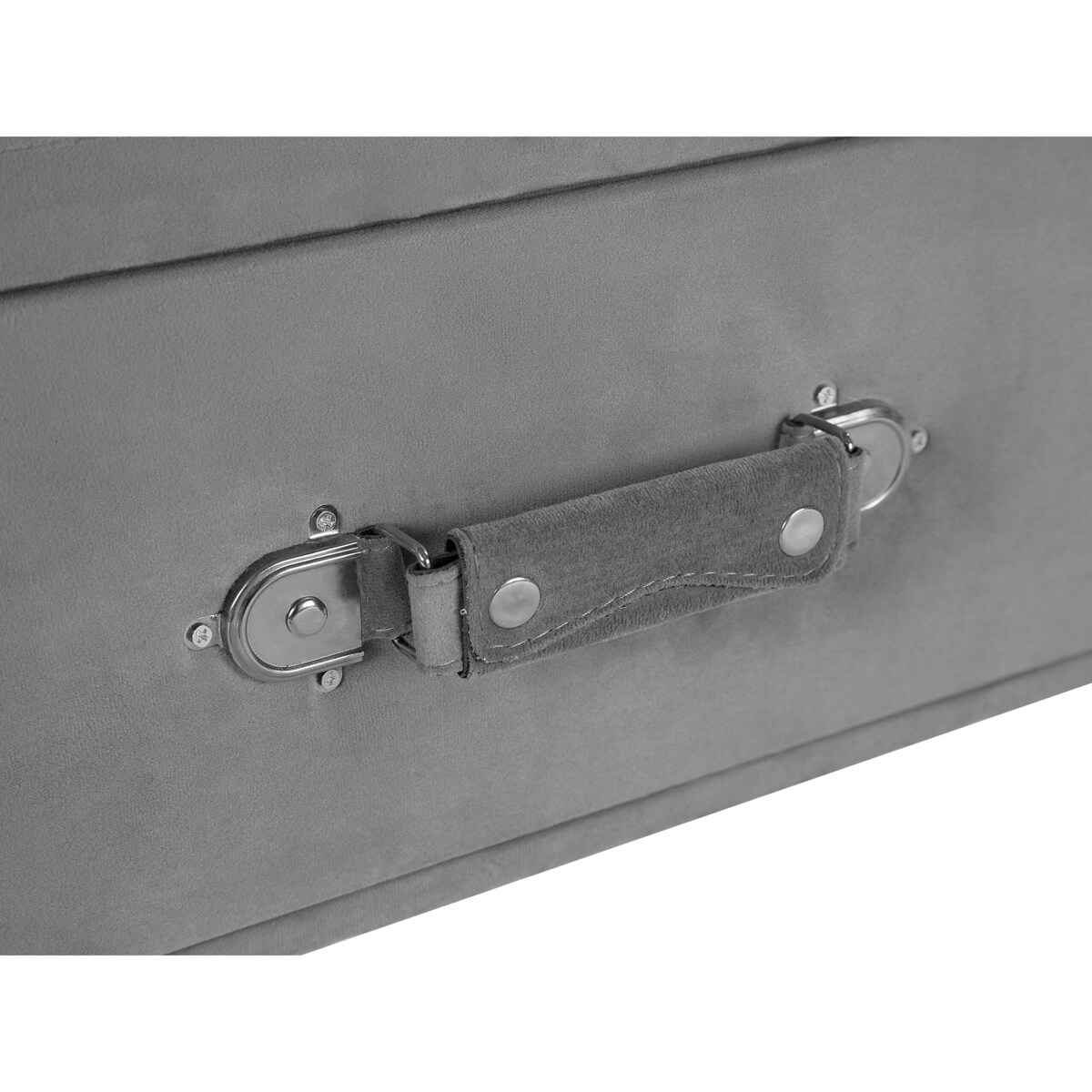 Stolik nocny welurowy szary EUROSTAR