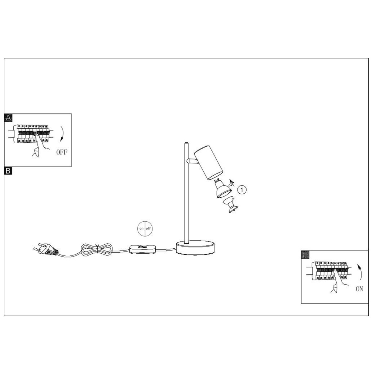 Regulowana LAMPKA biurkowa ROBBY 57910TW Globo stojąca LAMPA do gabinetu biała