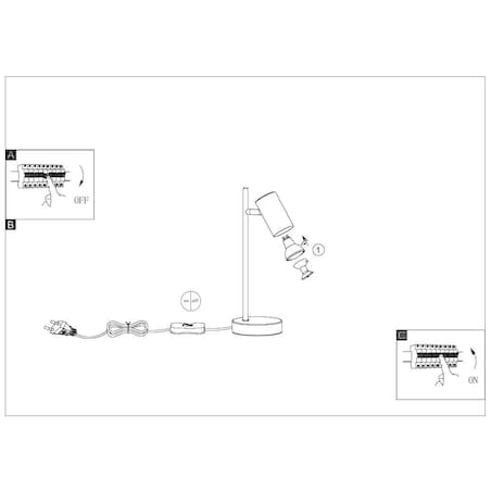 Regulowana LAMPKA biurkowa ROBBY 57910TW Globo stojąca LAMPA do gabinetu biała