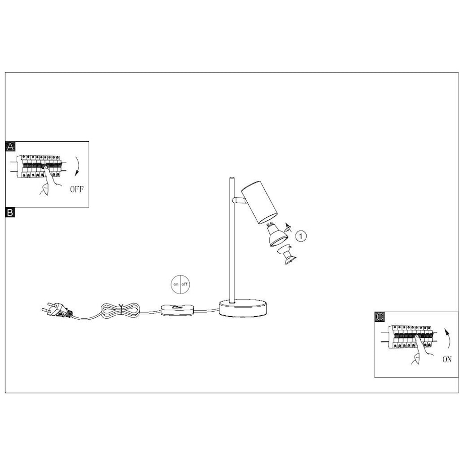 Regulowana LAMPKA biurkowa ROBBY 57910TW Globo stojąca LAMPA do gabinetu biała