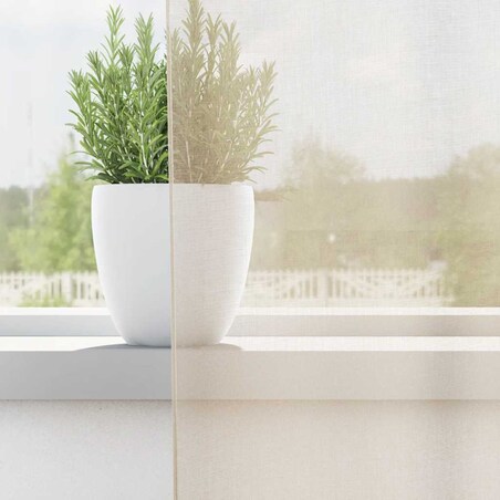 vidaXL Zasłony woalowe z przelotkami 2 szt. Kremowe 140x245 cm