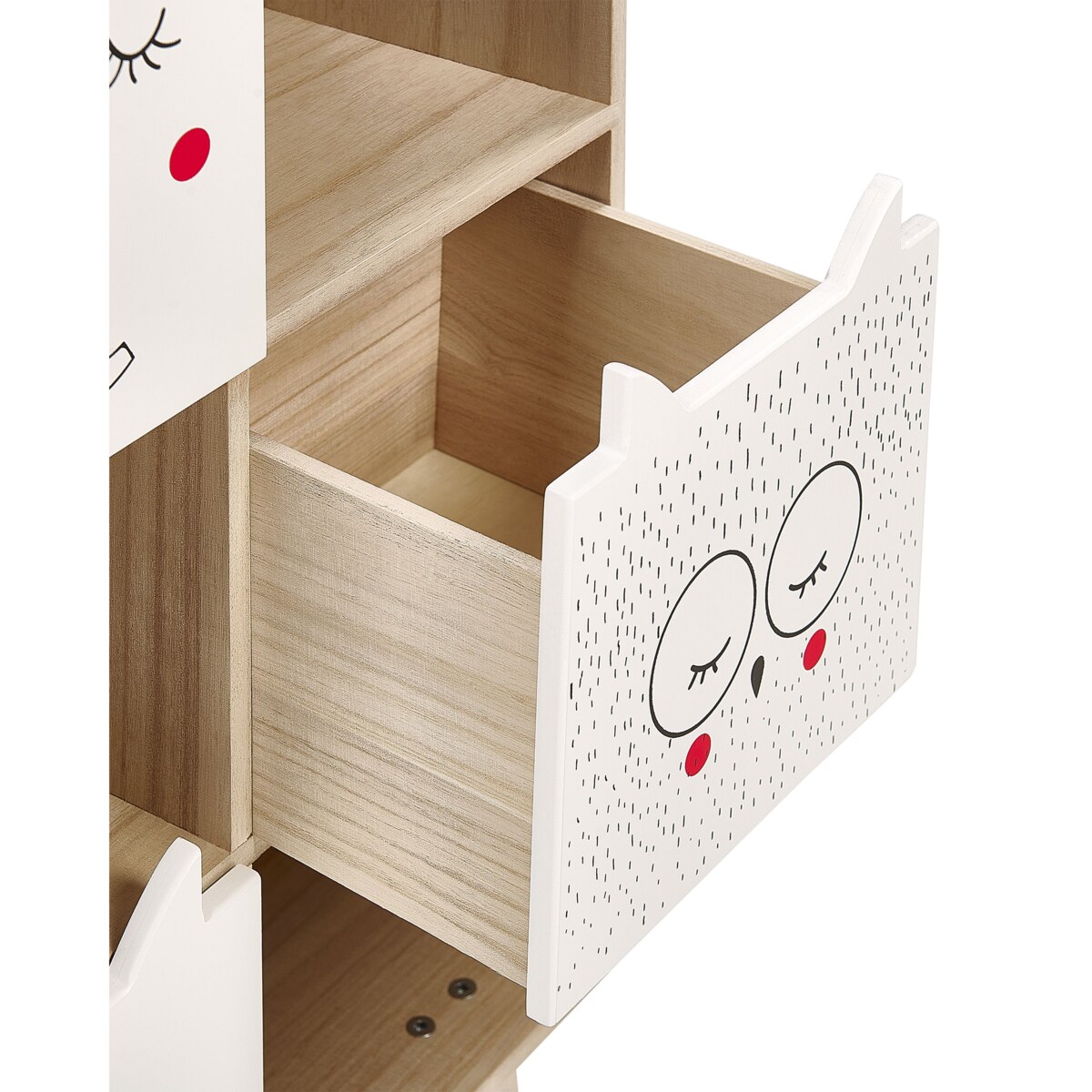 Regał 4 półki jasne drewno TUPELO