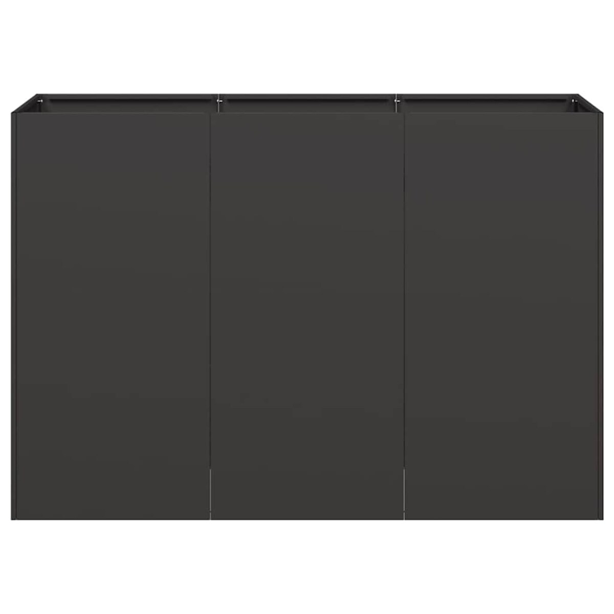 vidaXL Doniczka Czarna 120x40x80 cm Stal walcowana na zimno