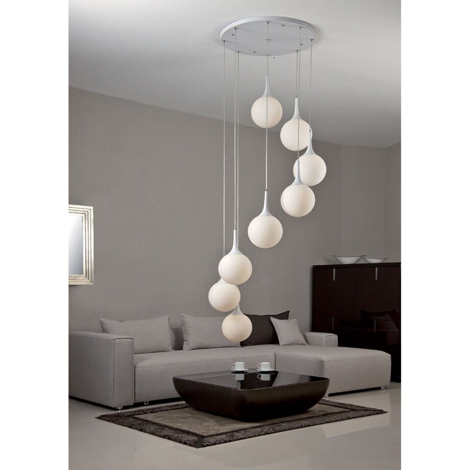 Molekułowa lampa wisząca BOLLE CX4094 Maxlight szkło mleczne biała