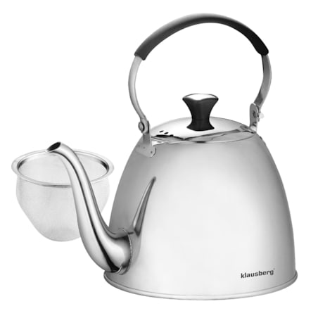 Czajniczek zaparzacz 1.0L do herbaty ziół KLAUSBERG srebrny
