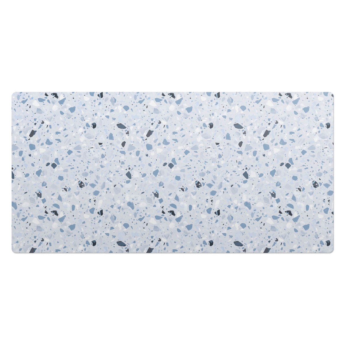 Niebieska mata na biurko Mozaika terrazzo, 90x45 cm