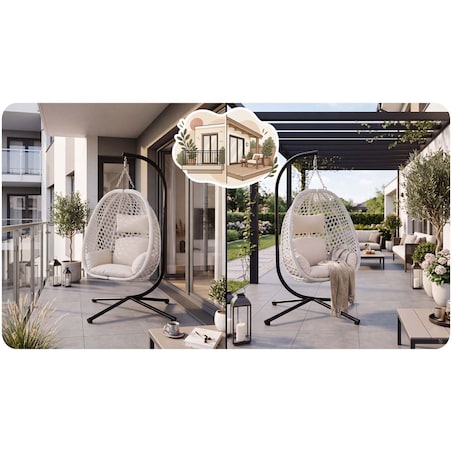 Fotel wiszący ogrodowy kokon do ogrodu na taras balkon Sofotel Veneziana 290600