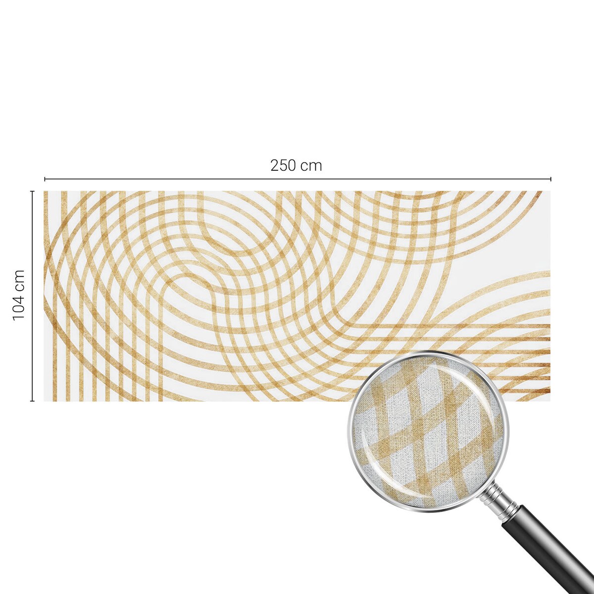 Fototapeta samoprzylepna 250x104 cm - Geometryczne sploty, tapeta ścienna biała