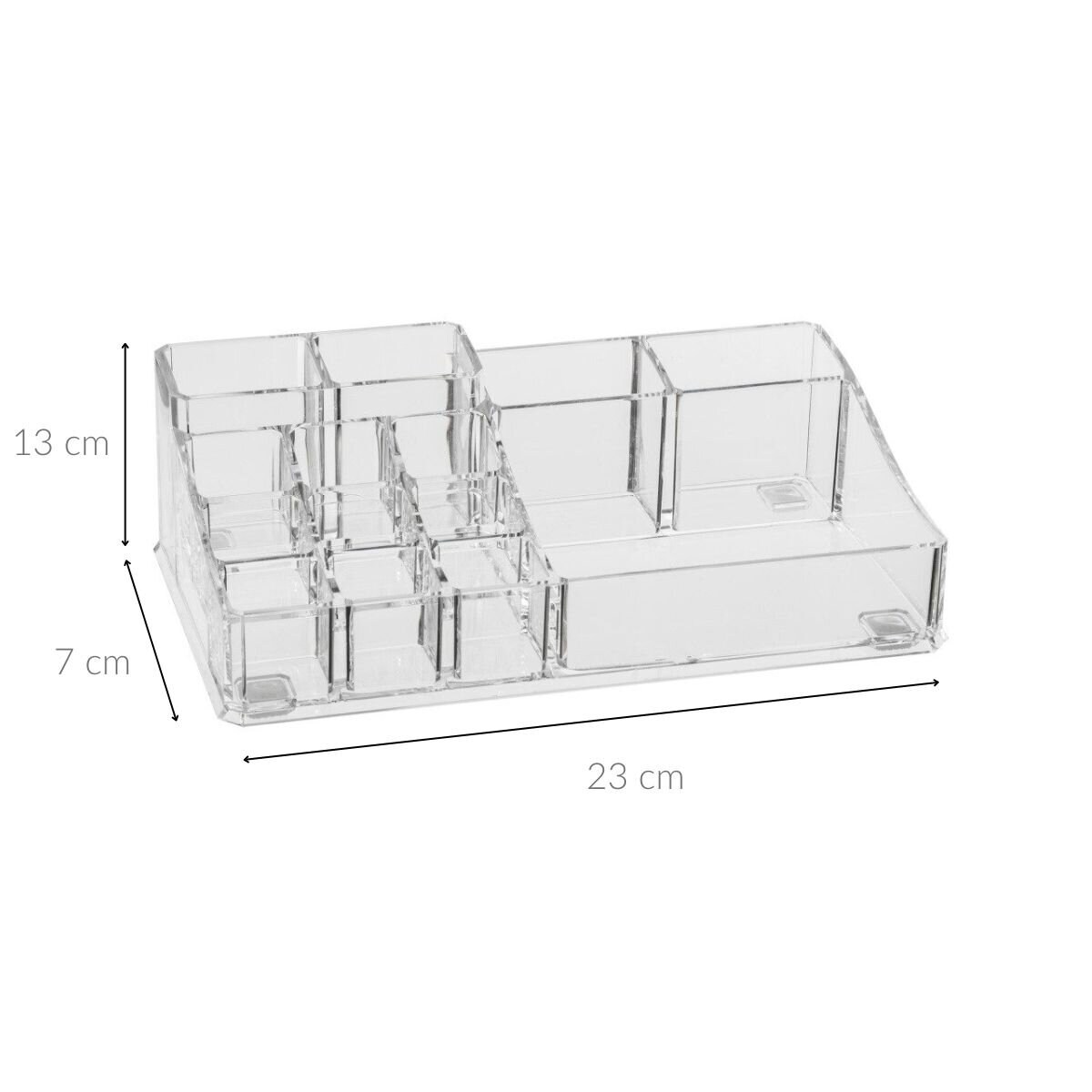Organizer na kosmetyki SELENA do łazienki, pojemnik na akcesoria do makijażu, 23 x 13 x 7 cm