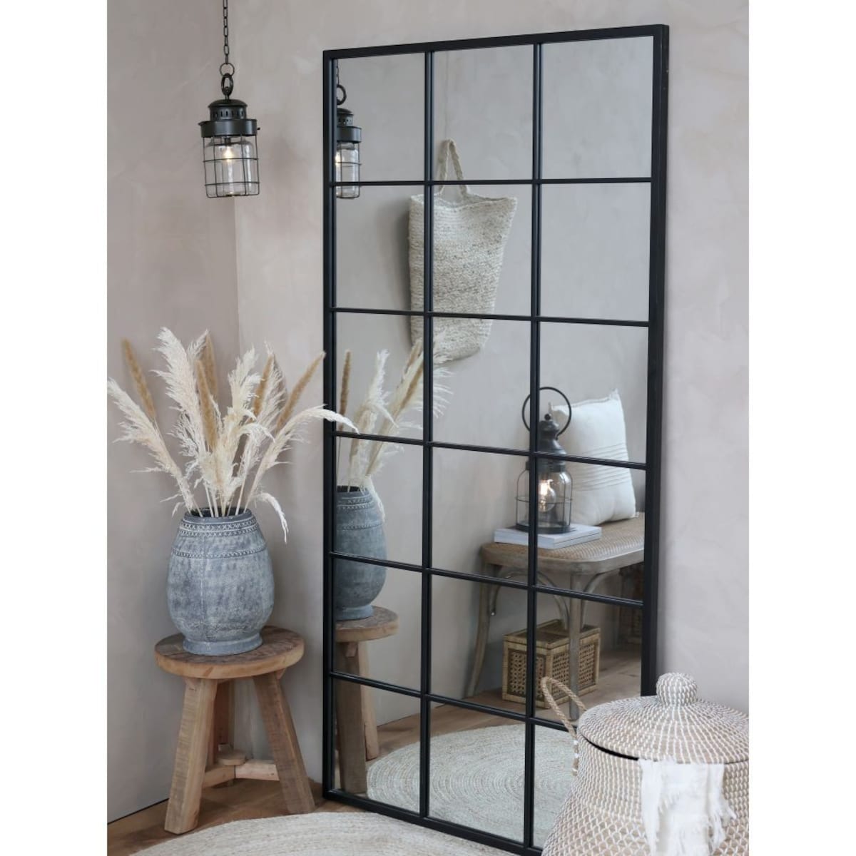 Lustro ze szprosami metalowe Factory 180 cm