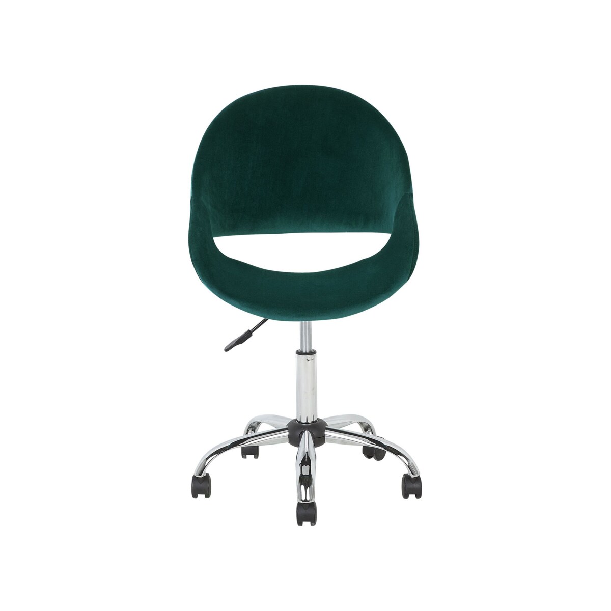 Krzesło biurowe regulowane welurowe zielone SELMA