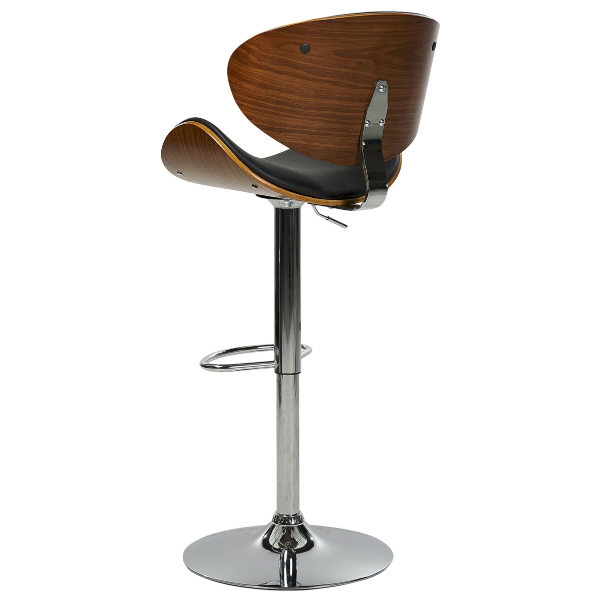 Zestaw 2 krzeseł barowych ROTTERDAM Ekoskóra Obrotowy Czarny