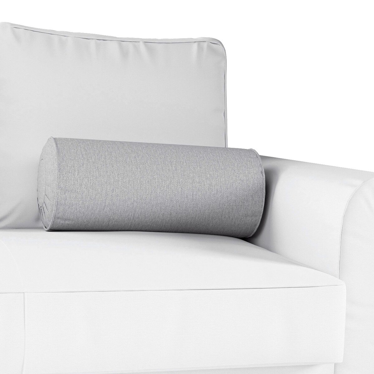 Poduszka wałek z zakładkami, szary, Ø20 x 50 cm, Madrid