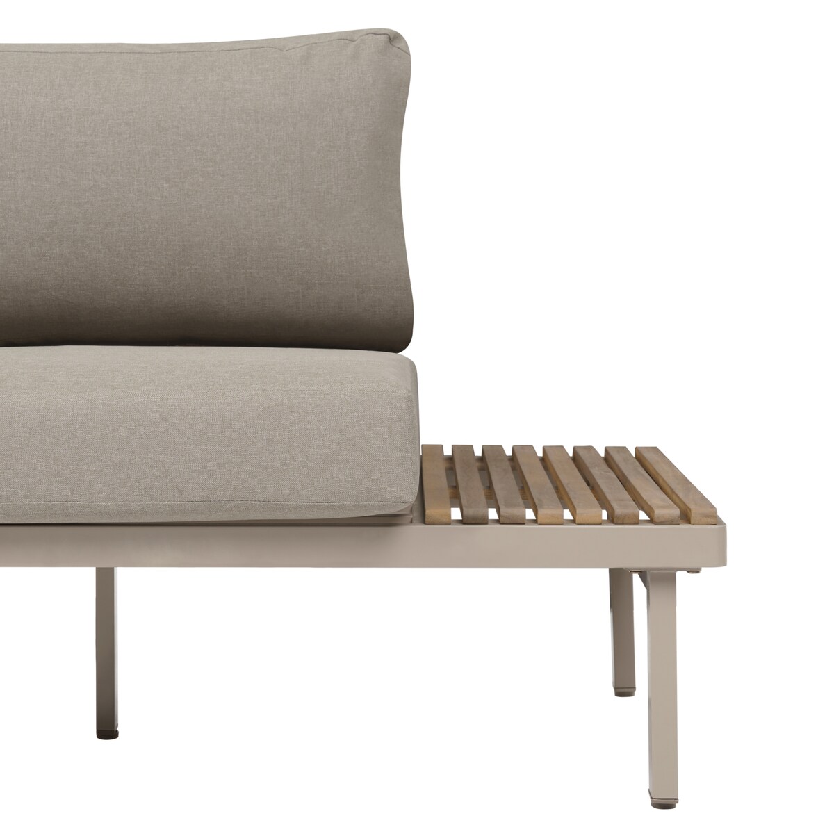 Sofa ogrodowa dla 3 osób FIVIZZANO Drewno akacjowe Beżowy