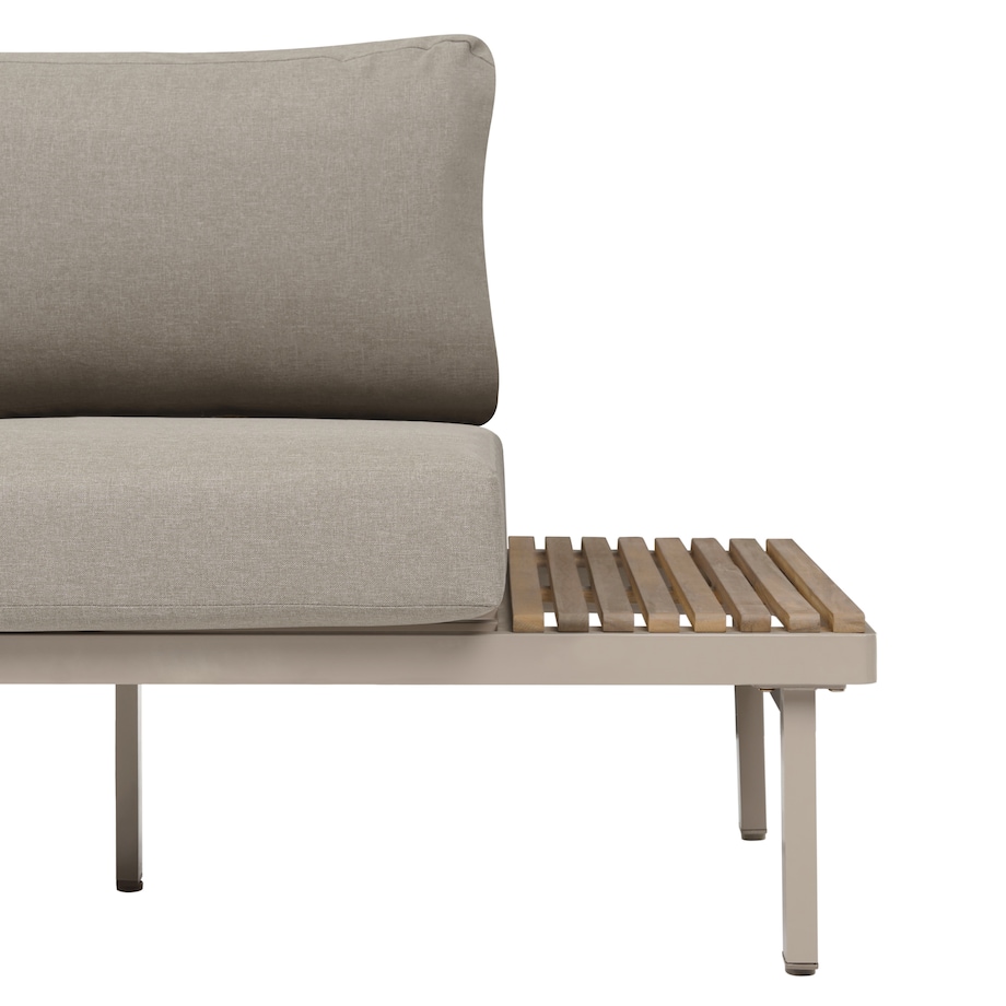 Sofa ogrodowa dla 3 osób FIVIZZANO Drewno akacjowe Beżowy