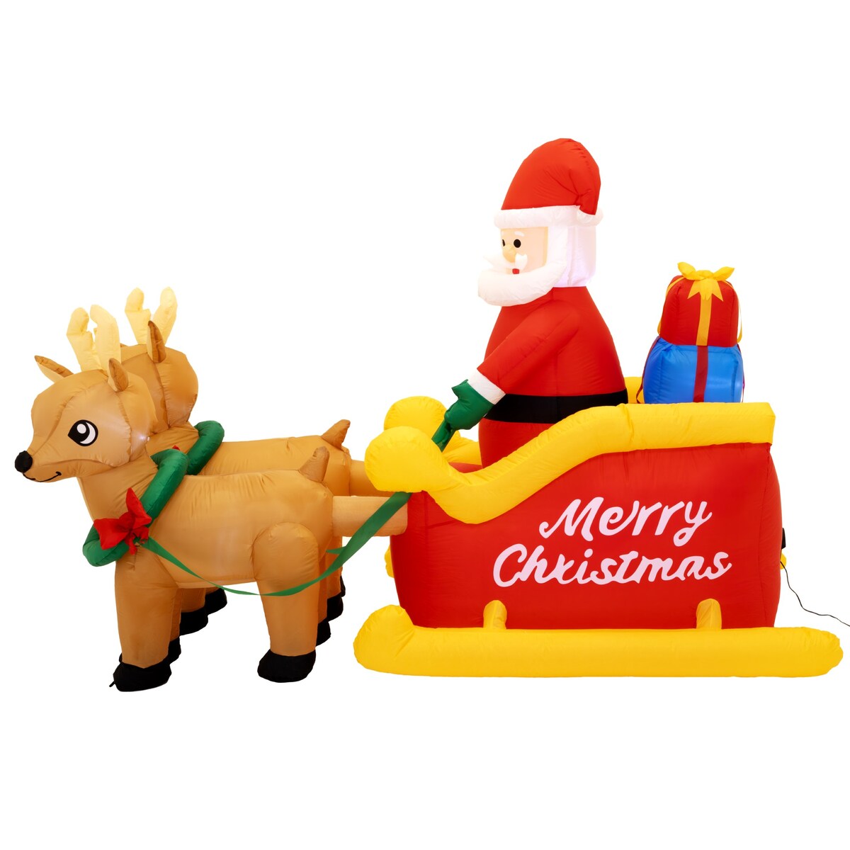 Mikołaj nadmuchiwany Dekoracja Świąteczna Sanie Renifer dmuchaniec JUMIhome