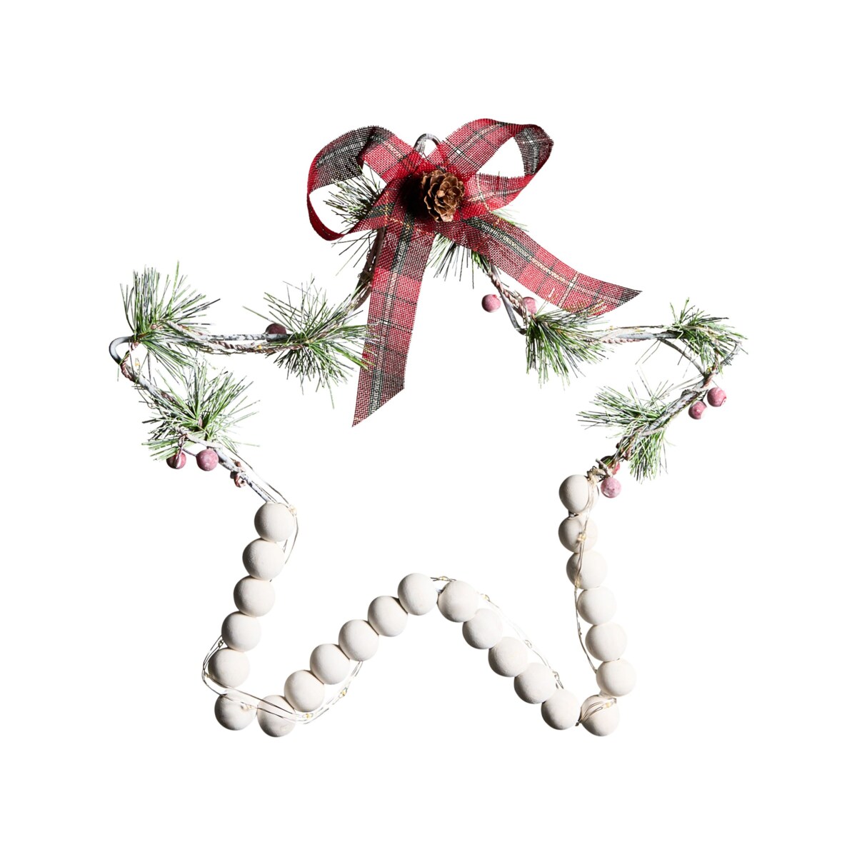 Zestaw 3 dekoracji wiszących LED KALLAVESI Gwiazda 25/30/35 cm Biały