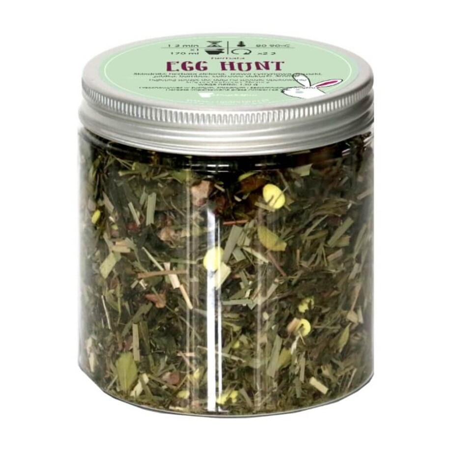 Herbata zielona o smaku EGG HUNT na wielkanoc 130g - prezent upominek na zajączka święta wielkanocne