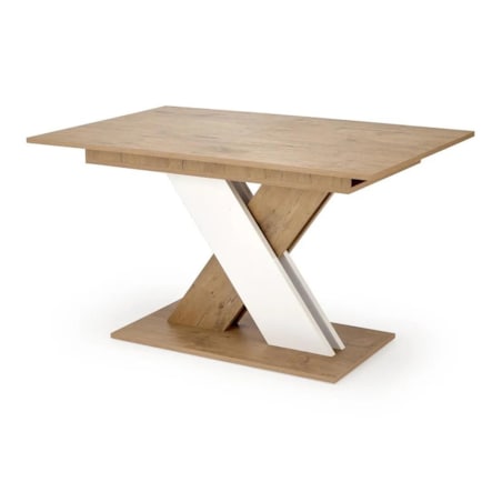 Stół rozkładany XARELTO 130(175)x85 dąb lancelot/biały