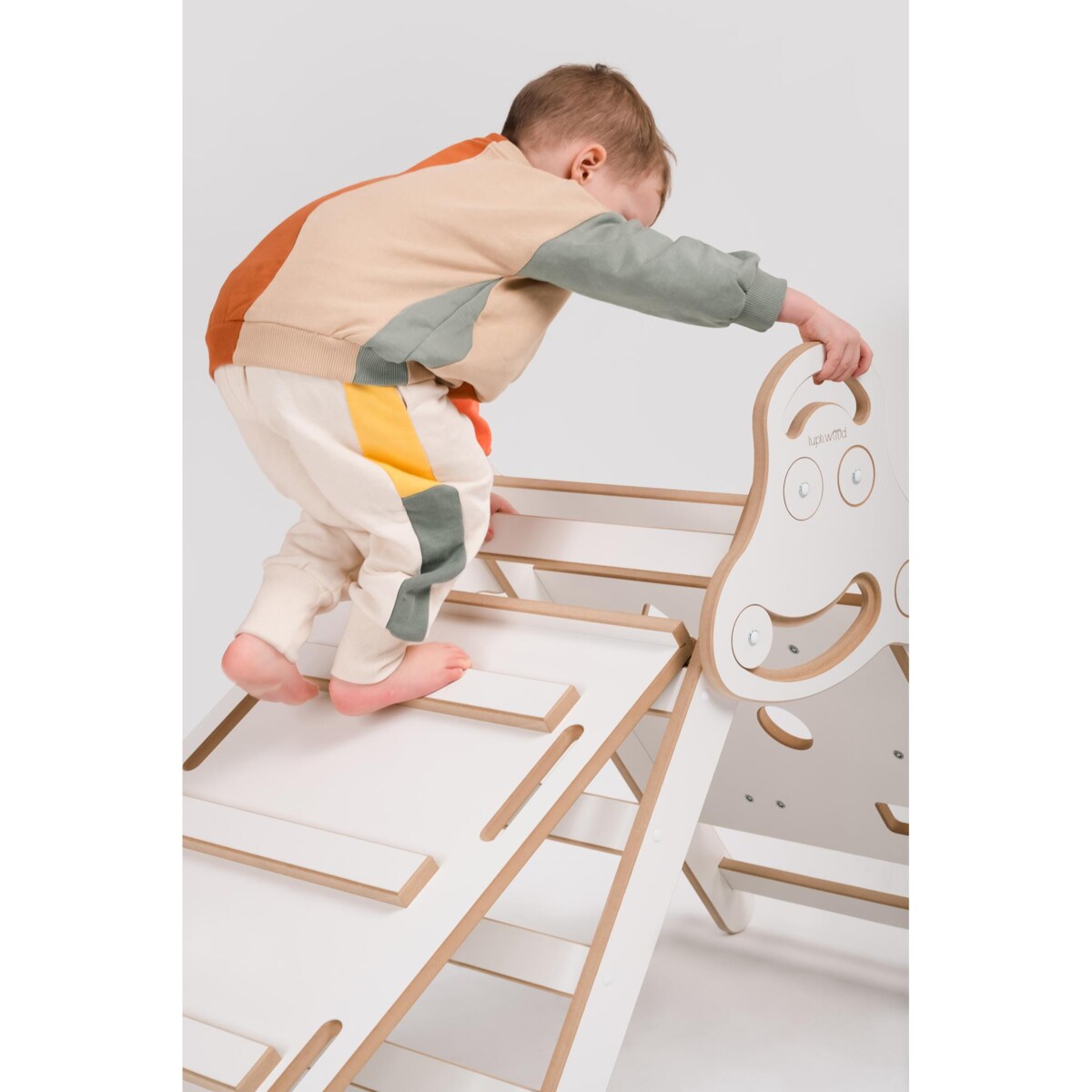 Drabinka Pikler ŚCIANKA WSPINACZKOWA + DUŻA zjeżdżalnia DRABINKA