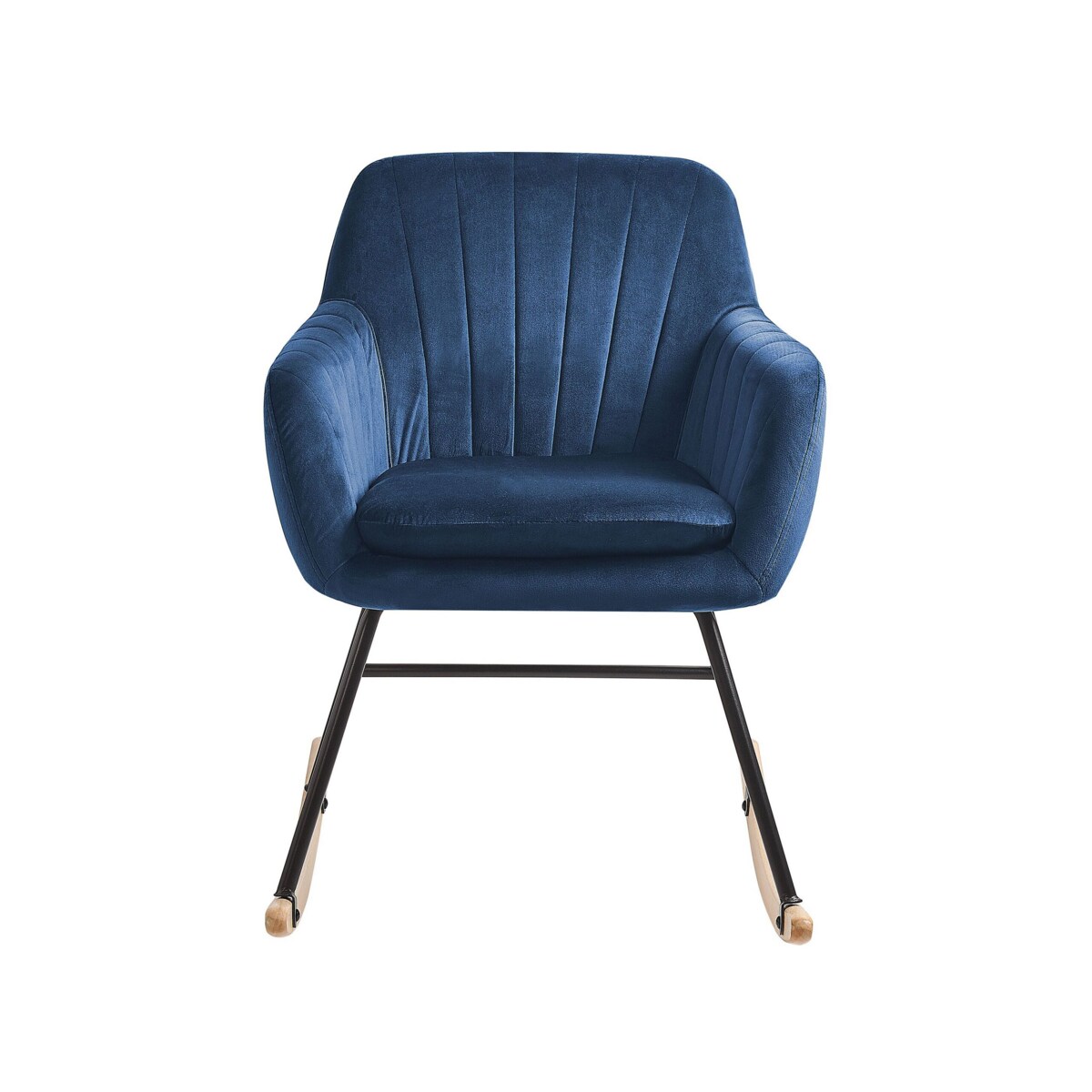 Fotel bujany welurowy ciemnoniebieski LIARUM