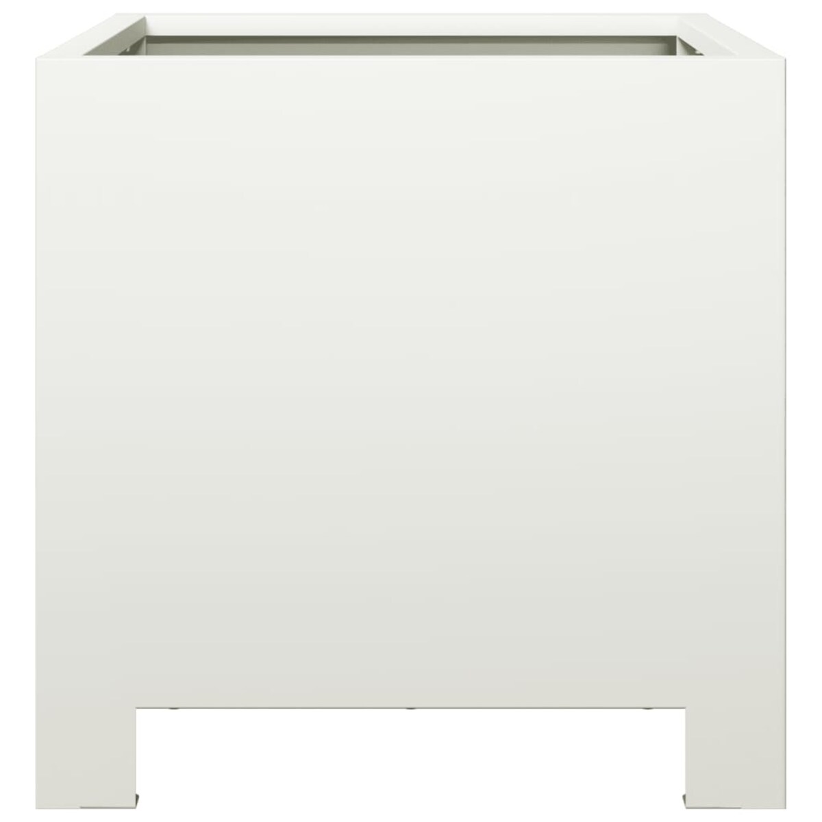 vidaXL Donica ogrodowa, biała, 30x30x30 cm, stalowa