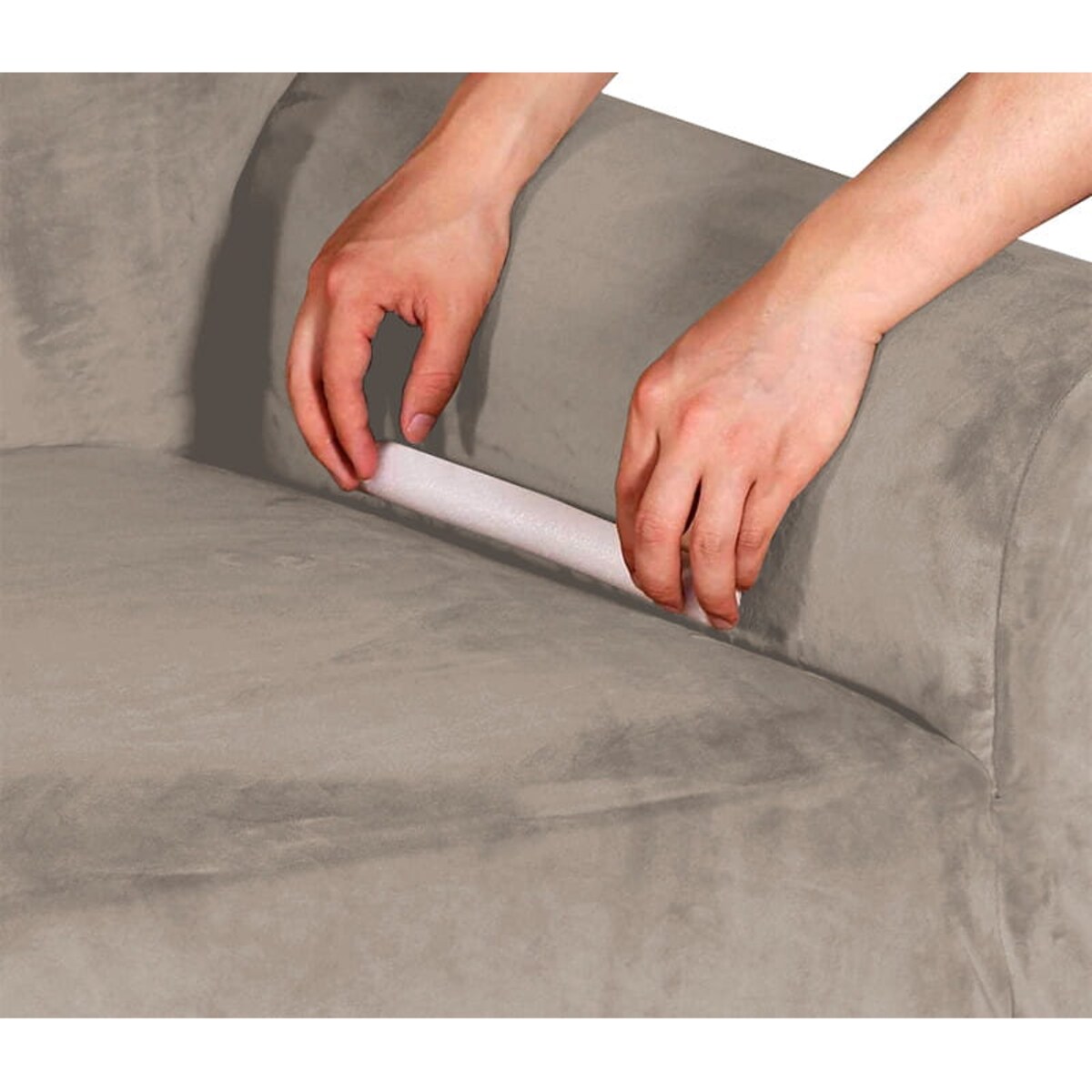 POKROWIEC NA FOTEL KANAPĘ BEŻ CAPPUCCINO WELUR 1 OSOBOWY [22Z1]