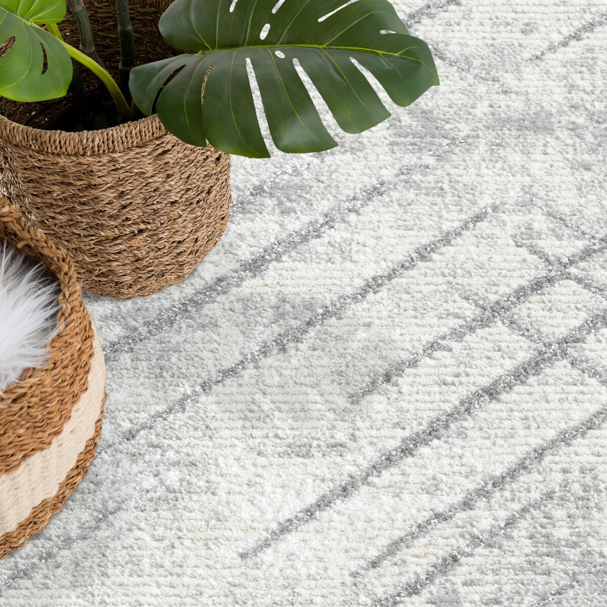 Dywan strukturalny nowoczeny Antique 2450 Szary 80x300