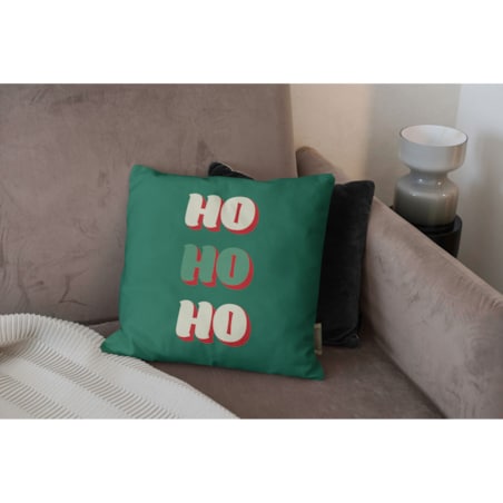 Poduszka świąteczna - Ho Ho Ho - zielona 45x45 cm