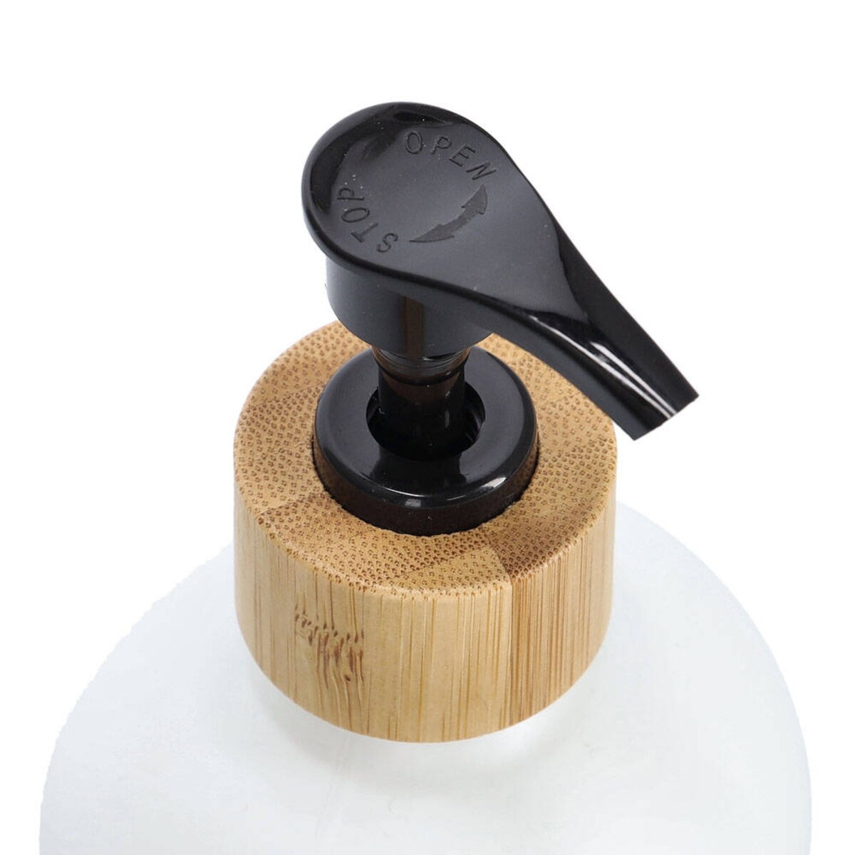 Zestaw dozowników na płyn i mydło z bambusową podstawką, 2 x 500 ml